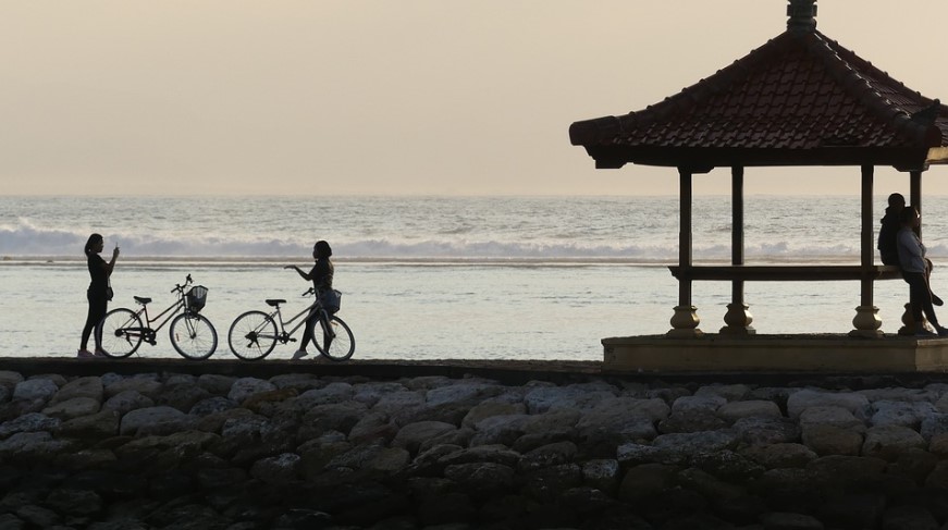 Pantai Sanur Kota Denpasar Bali pemandangan