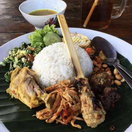 nasi ayam kedewatan ibu mangku foto