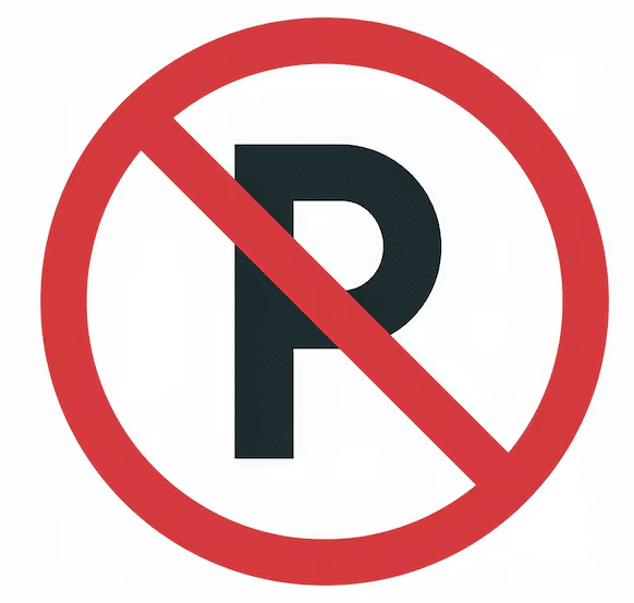 rambu dilarang parkir