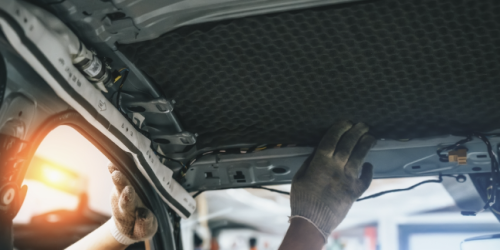 cara pasang peredam mobil sendiri