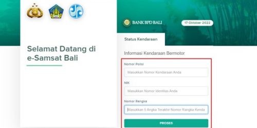 cek pajak kendaraan online bali