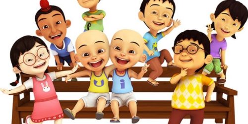 menonton Upin & ipin